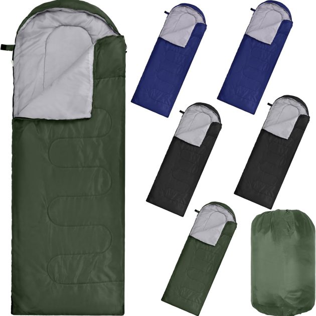 6-Pack Lightweight 4-Season Envelope Sleeping Bags
