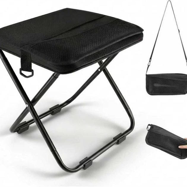 12-Inch Black Pocket Chair with Pockets