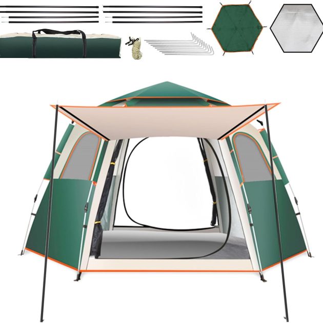 87x73x40 Instant Setup Camping Tent for 4-8