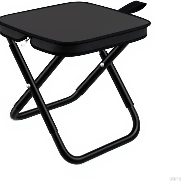 2-Pack Black Large Folding Camping Stools