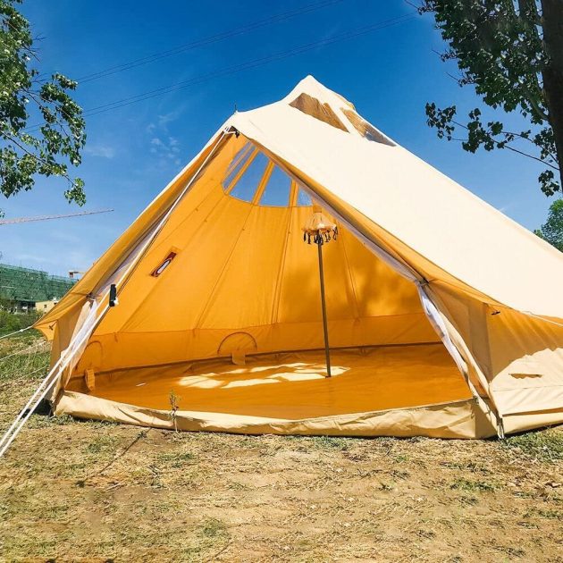 4-Season Waterproof Cotton Canvas Bell Tent