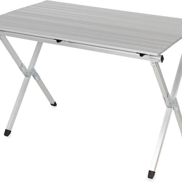 Aluminum Roll-Up Campsite Table with Carry Bag