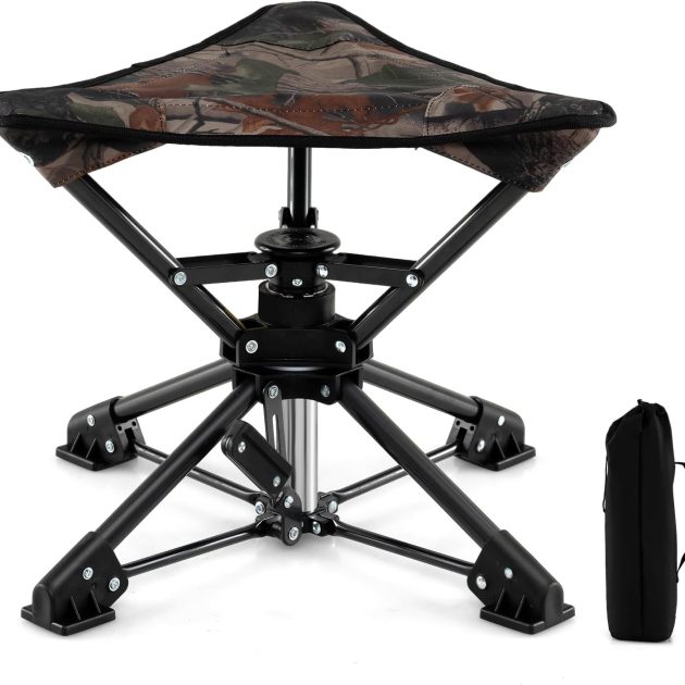 360-Degree Swivel Folding Camp Stool