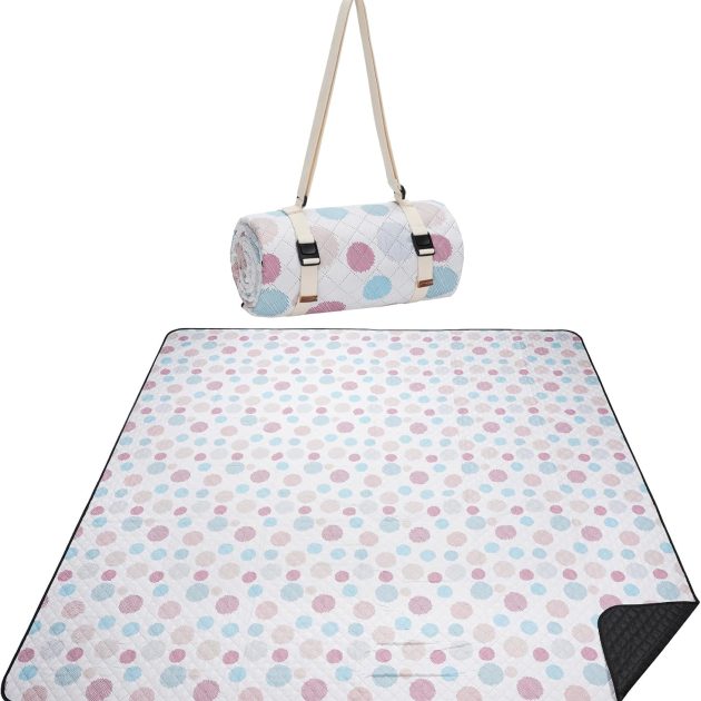 80x80 Waterproof Picnic Blanket with Strap