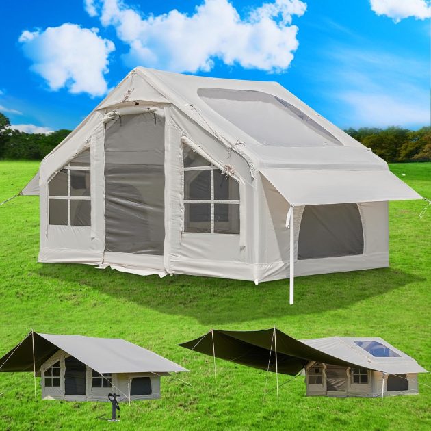 Inflatable Tent with Pump for 2-6 Persons